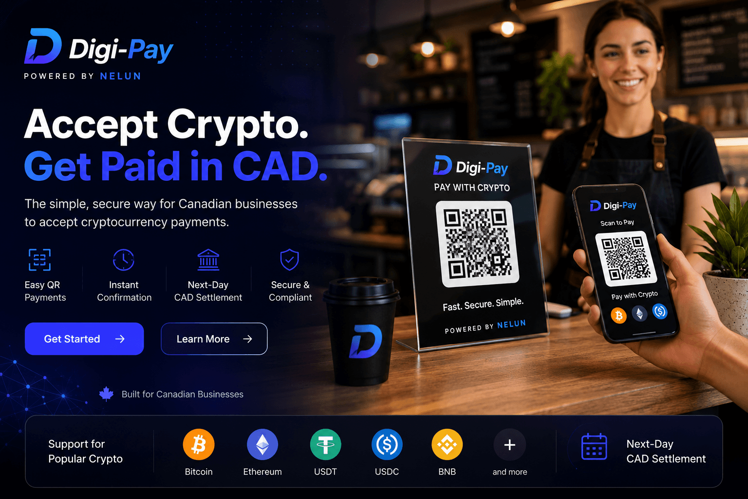 Digi-Pay — accept crypto and receive CAD